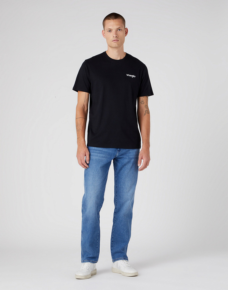 E-shop WRANGLER Dvojbalenie pánskych tričiek W7BZFQE12 SIGN OFF TEE TRUE NAVY
