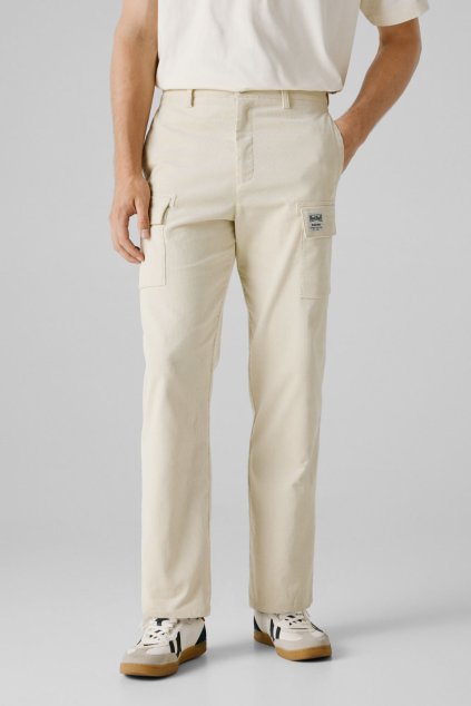 Pánské kalhoty CORD CARGO PANT (Barva béžová, Velikost W30 L32)