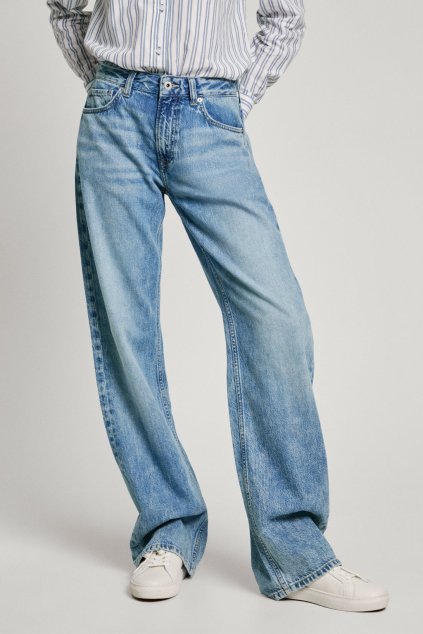 Dámské džíny LOOSE ST JEANS LW NICKY (Barva denim (odpovídá obrázku), Velikost W26 L30)