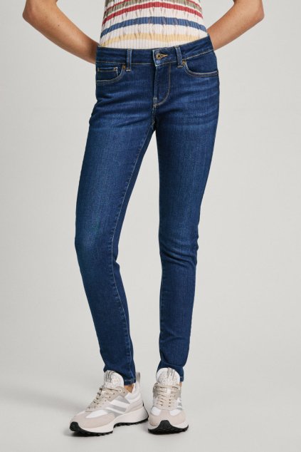 Dámské džíny SKINNY JEANS LW (Barva denim (odpovídá obrázku), Velikost W25 L30)