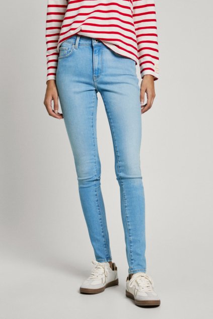 Dámské džíny SKINNY JEANS MW REGENT (Barva denim (odpovídá obrázku), Velikost W26 L30)