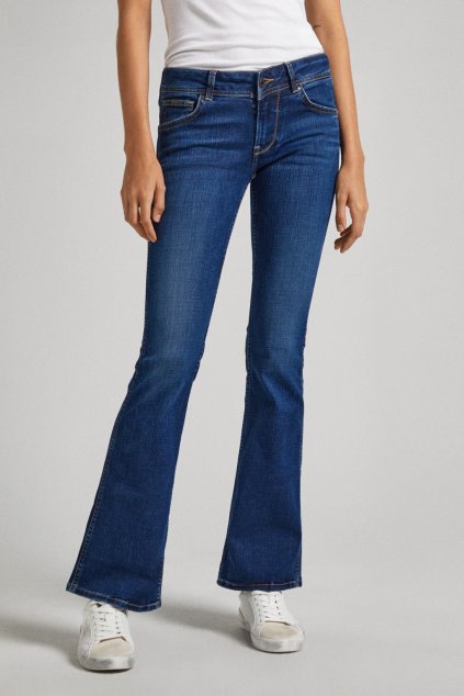 Dámské džíny SLIM FIT FLARE LW (Barva denim (odpovídá obrázku), Velikost W27 L30)