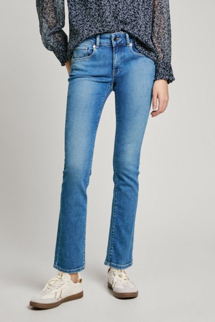 Dámské džíny SLIM JEANS LW NEW BROOKE (Barva denim (odpovídá obrázku), Velikost W28 L30)