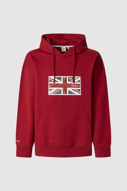 Pánská mikina UNION HOODIE (Barva červená, Velikost XXL)