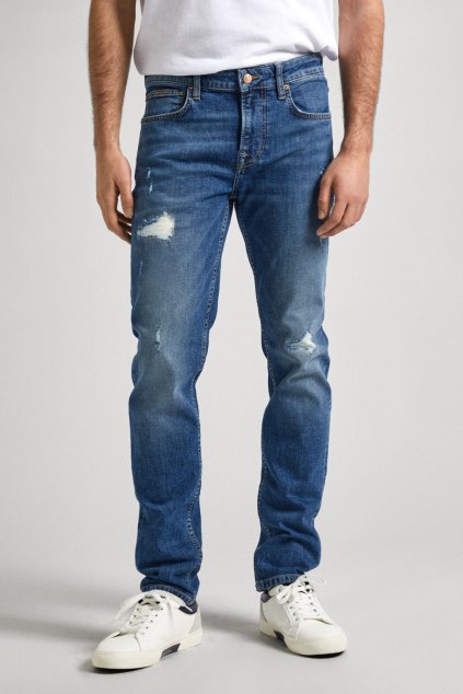 Pánské džíny SLIM JEANS WORN (Barva denim (odpovídá obrázku), Velikost W29 L34)
