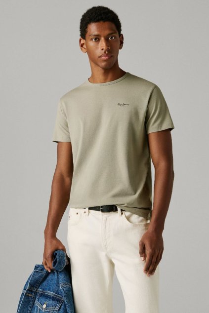 Pánské tričko ORIGINAL BASIC 3N (Barva khaki zelená, Velikost XXL)