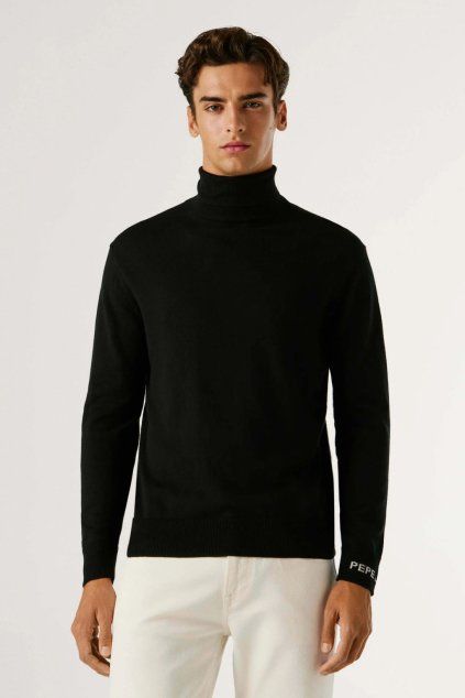 Pánský svetr ANDRE TURTLE NECK (Barva černá, Velikost XL)