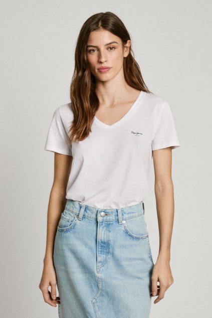 Dámské tričko MACY V-NECK (Barva bílá, Velikost L)