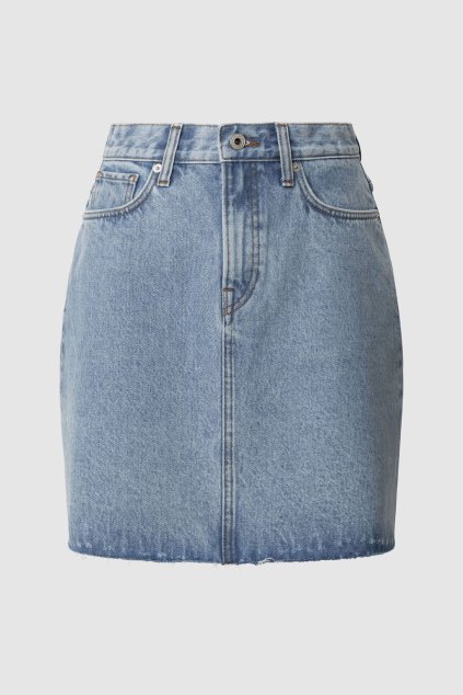 Dámská sukně MINI SKIRT HW (Barva denim, Velikost L)