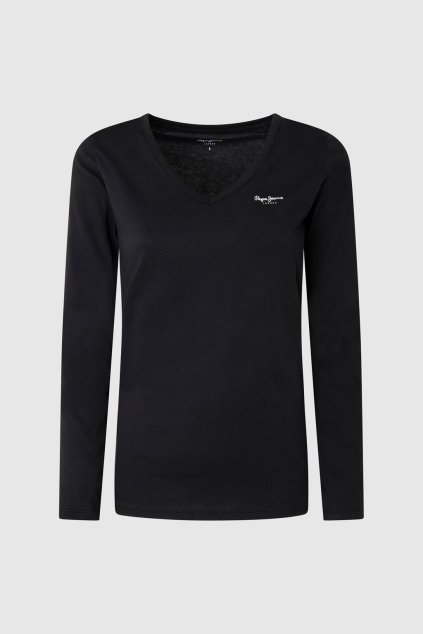 Dámské tričko CORINE L/S (Barva černá, Velikost XS)