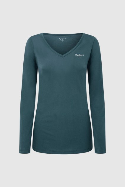 Dámské tričko CORINE L/S (Barva khaki zelená, Velikost XS)