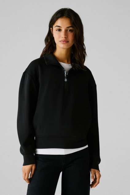Dámská mikina SCUBA 1/2 ZIP (Barva černá, Velikost L)
