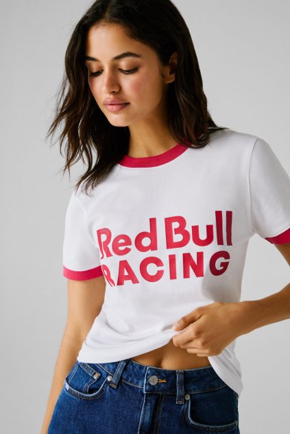 Dámské tričko CONTRAST LOGO TEE (Barva růžová, Velikost L)