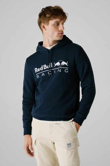 Pánská mikina RBR TEAM LOGO HOODY (Barva modrá, Velikost L)