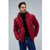 Pánská bunda PUFFER COAT WITH POCKETS (Barva červená, Velikost XXL)