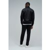 Pánská mikina ZIP-UP SWEATSHIRT WITH RUBBER LABEL (Barva černá, Velikost XXL)