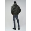 Pánská bunda PUFFER COAT WITH POCKETS (Barva khaki zelená, Velikost XXL)