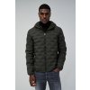 Pánská bunda PUFFER COAT WITH POCKETS (Barva khaki zelená, Velikost XXL)