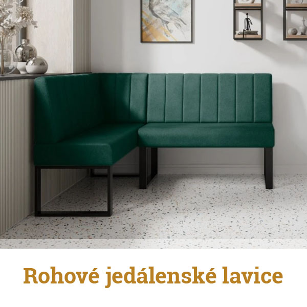 Rohové jedálenské lavice
