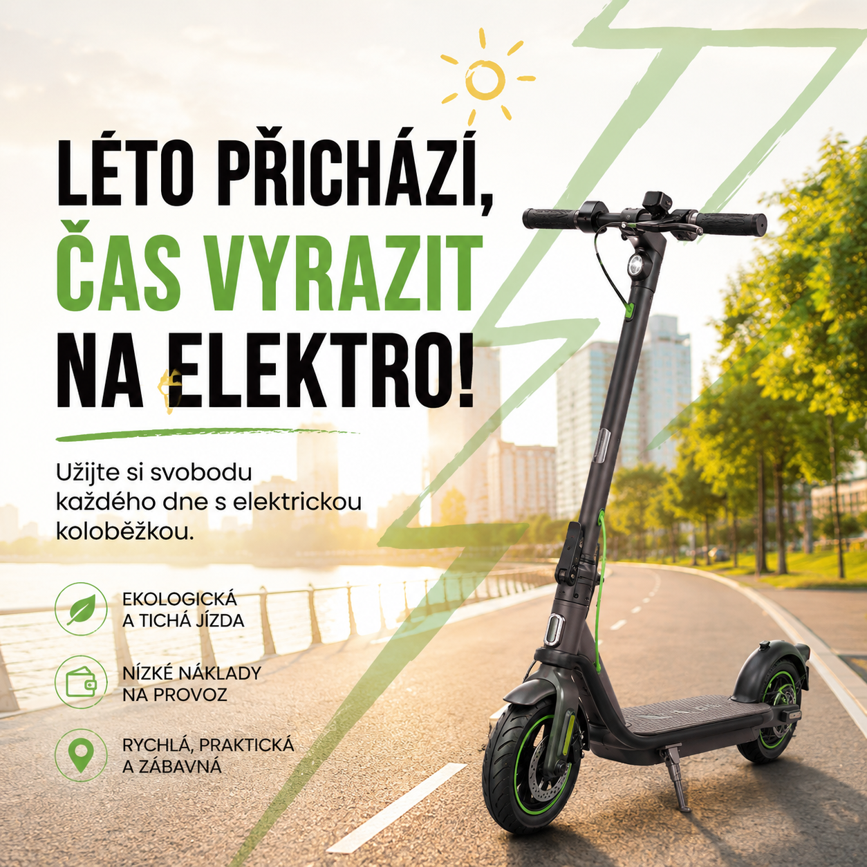 Přichází léto: Ideální čas pořídit si elektrickou koloběžku