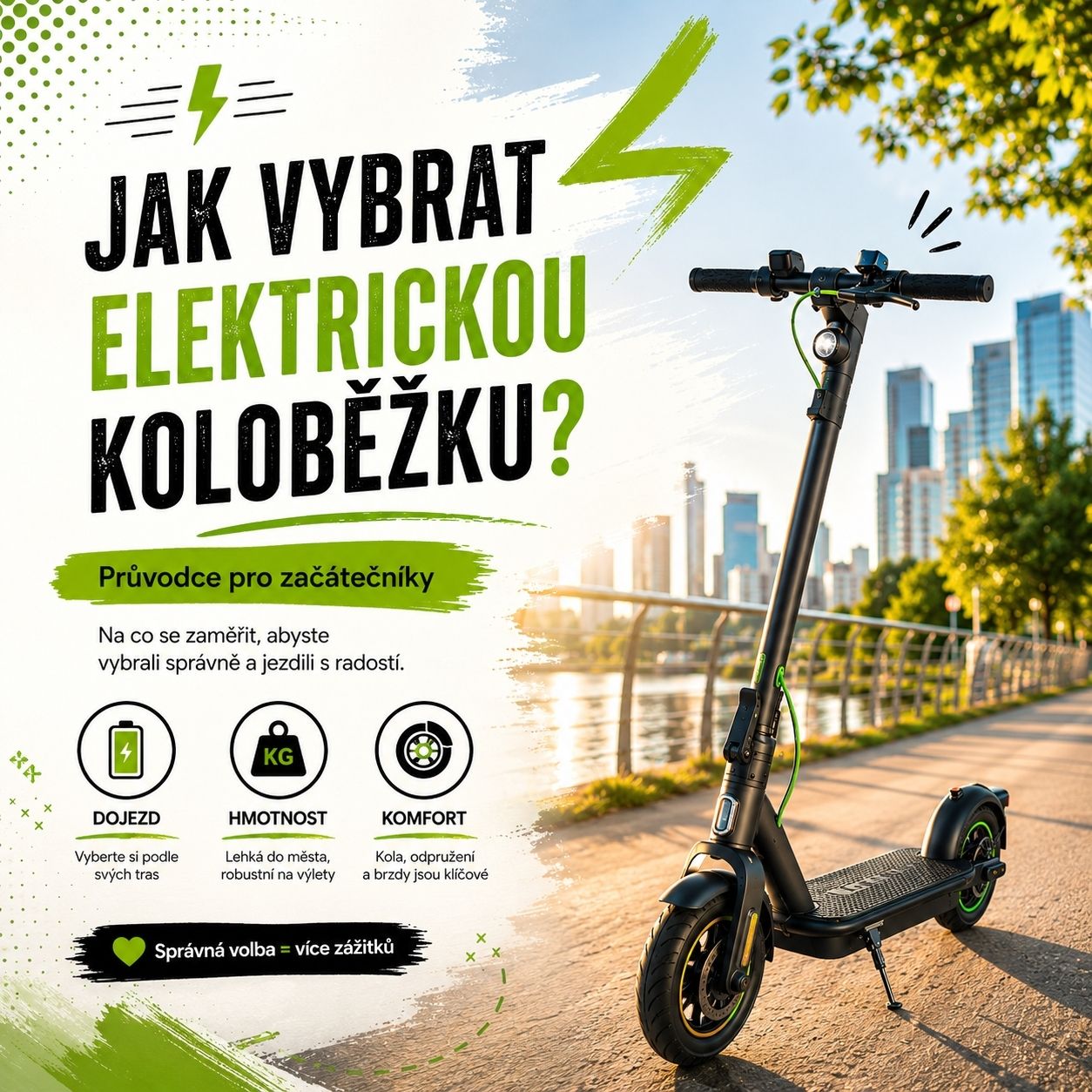 Jak vybrat elektrickou koloběžku podle stylu jízdy?