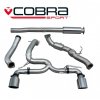 Cobra turboback výfuk venom bez ventilu se sport. katem - Ford Focus RS mk3