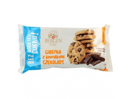 Bergen Diet Cookies s kúskami čokolády - 80g