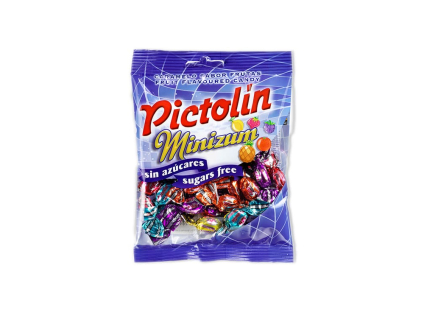 Ovocné cukríky Pictolín Minizum bez cukru, 65g