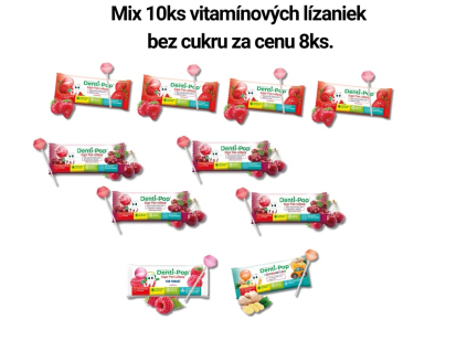 Mix 10ks DentiPop lizaniek bez cukru