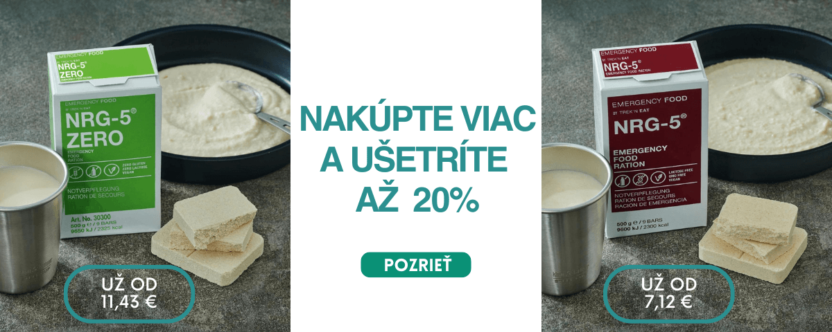 NRG 5 / NRG 5 ZERO - MRE SURVIVAL POTRAVINY