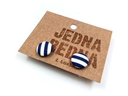 Náušnice PRUHY z textilu