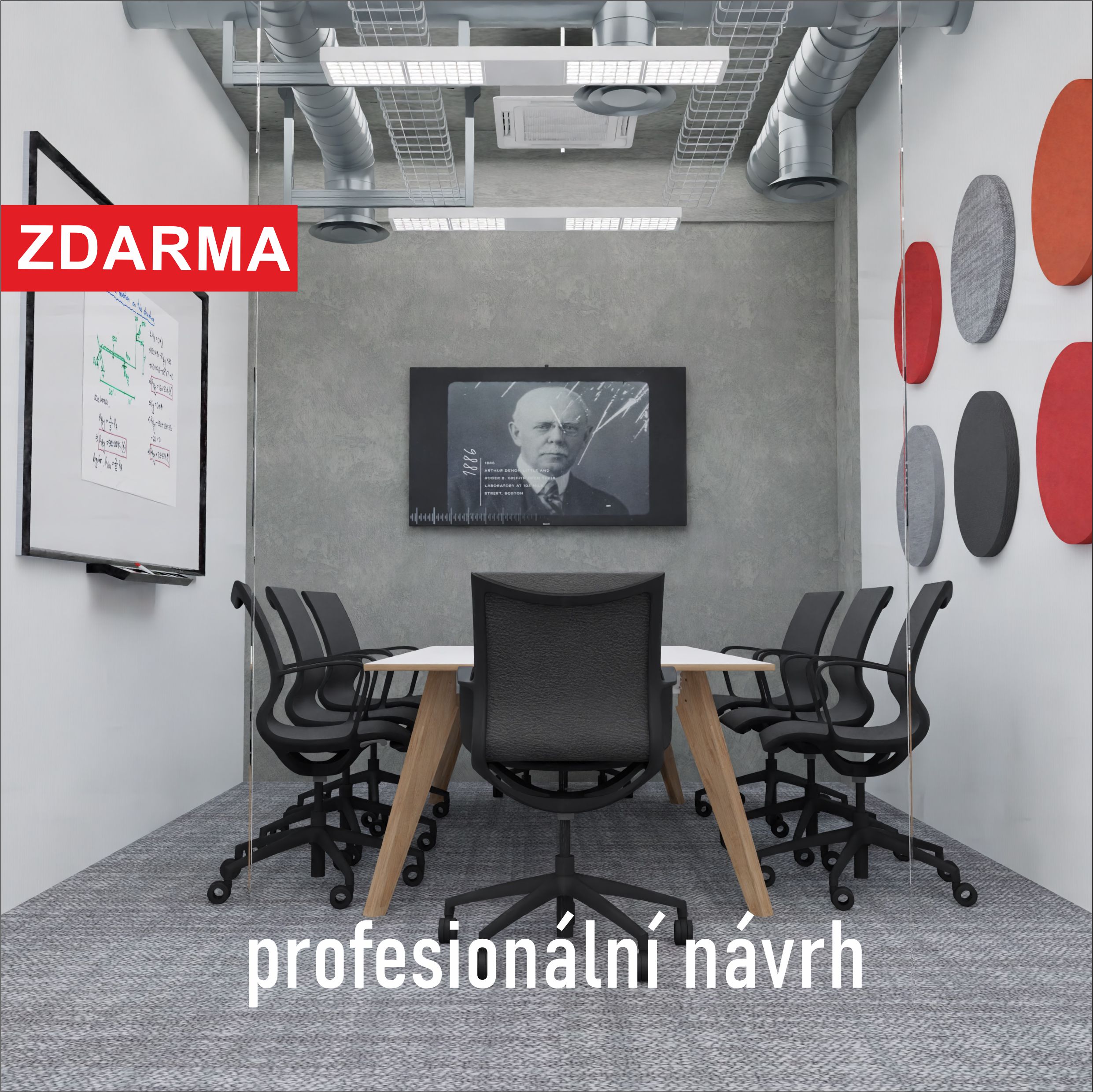 3D návrhy zdarma profesionální konzultace místnost přesné rozměry kóty výkres vizualizace