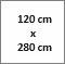 hl. 120 cm x š. 280 cm