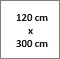 hl. 120 cm x š. 300 cm