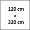 hl. 120 cm x š. 320 cm