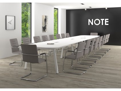 Jednací stůl ATELIER pro max. 20 osob Oblý 120x637_ jednacistoly.cz