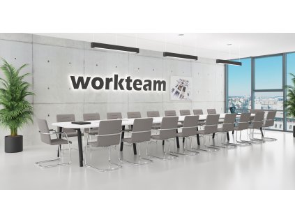 Jednací stůl ATELIER pro max. 20 osob Oblý 120x717_ jednacistoly.cz