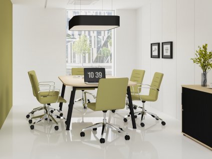 Jednací stůl ATELIER pro max. 12 osob Oblý 120x180_ jednacistoly.cz