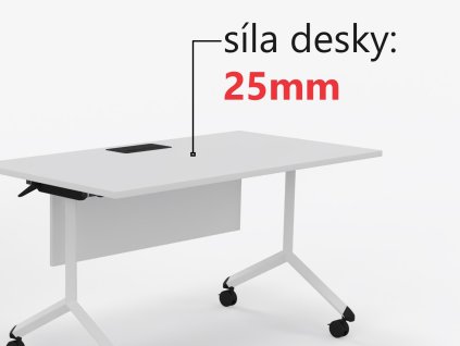 Sklápěcí skládací stůl FLOPPY 80x120 cm včetně krycí desky 1