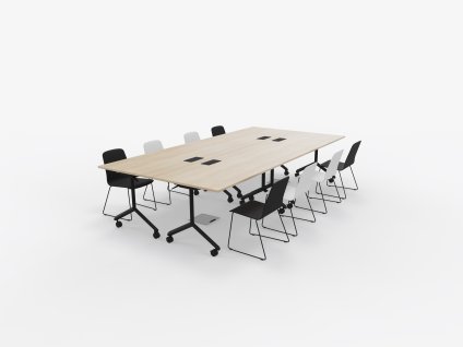 Sklápěcí skládací jednací stůl FLOPPY 80x180 cm