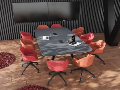 Jednací stůl BIG 160 pro max. 12 osob Oblý 160x280 jednacistoly.cz 3 kopie