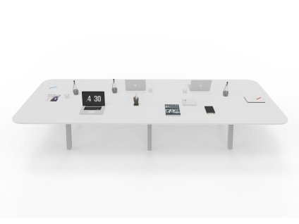 Jednací stůl BIG 160 pro max. 18 osob Oblý 160x420_ jednacistoly.cz