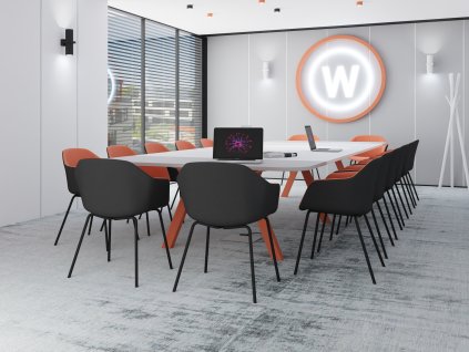 Big A 160x500 Oblý jednací stůl český výrobek