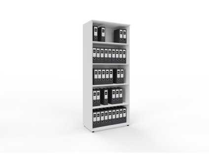 Skříň GATEOFFICE 7 knihovna - Korpus Bílá