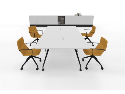 Jednací stůl SPIDER, max. 12 osob, oblý, 140x277 cm_jednacistoly.cz