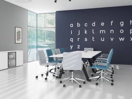 Jednací stůl BIG 120 pro max. 12 osob Oblý 120x360 jednacistoly.cz