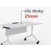Sklápěcí skládací stůl FLOPPY 80x120 cm včetně krycí desky 1