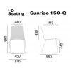 Přísedící židle SUNRISE 152-Q-N4 (podnož chrom)  LD Seating rozměry