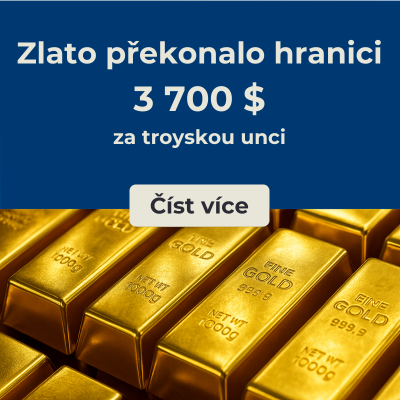 Nový vrchol zlata 3 707,40 USD/oz