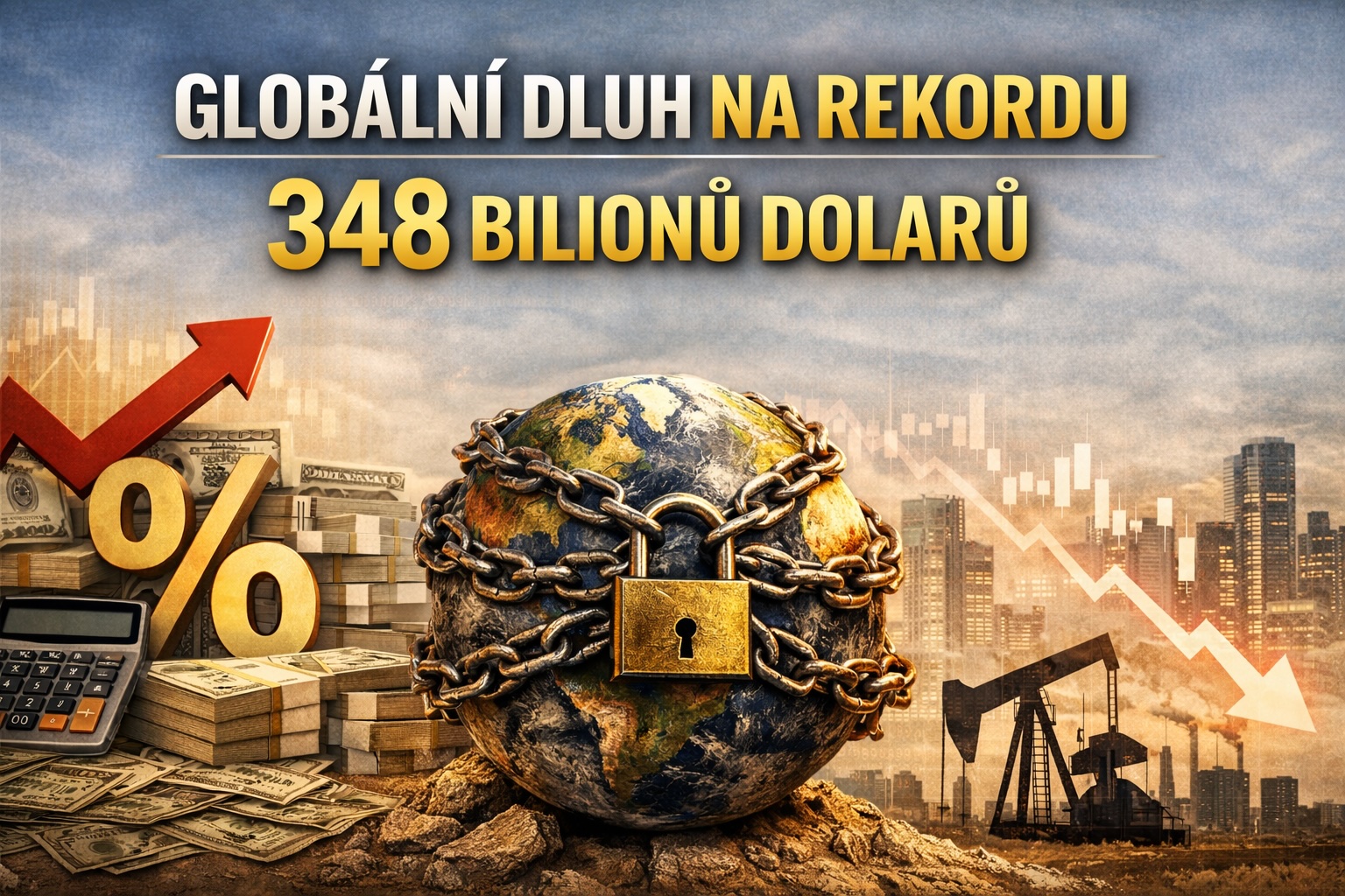Globální dluh na rekordu: 348 bilionů dolarů